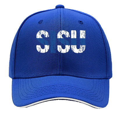 Sisu Finnish Word Resilience Text Art Print Sandwich Baseball Cap