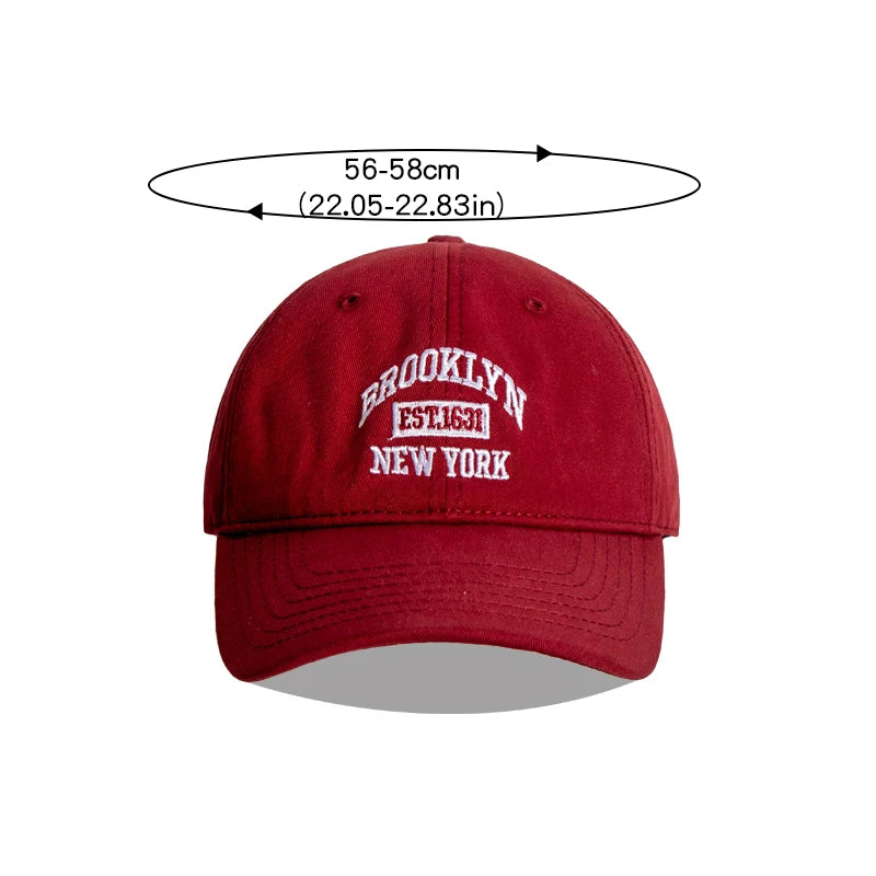 Soft Cotton Letter Embroidered Baseball Cap For Women Men