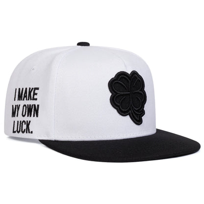 Unisex Four Leaf Clover Embroidery Hip-hop Hats Spring Autumn Snapback Caps