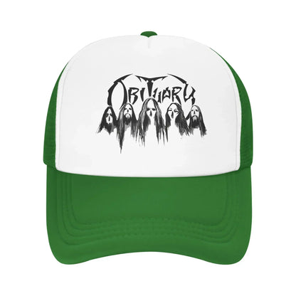 Heavy Metal Band Horror Long Hair Obituary Sport Mesh Baseball Caps