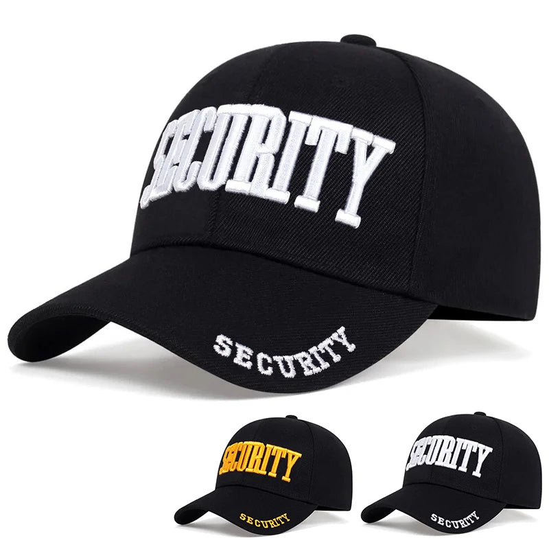 Unisex SECURITY Embroidery Baseball Caps Spring And Autumn