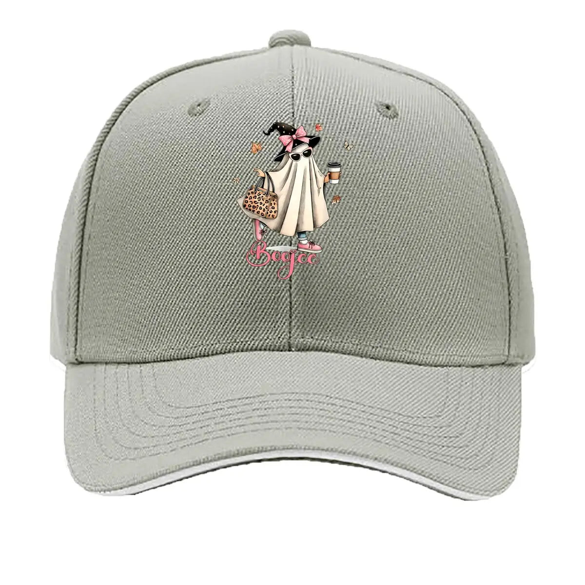 Boojee Halloween Ghost Leopard Bag Coffee Sandwich Baseball Cap
