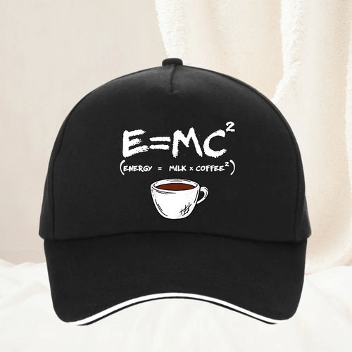 Formula Science Coffee E MC Equation Unisex Visors Hat Energy Milk Coffee Baseball Cap