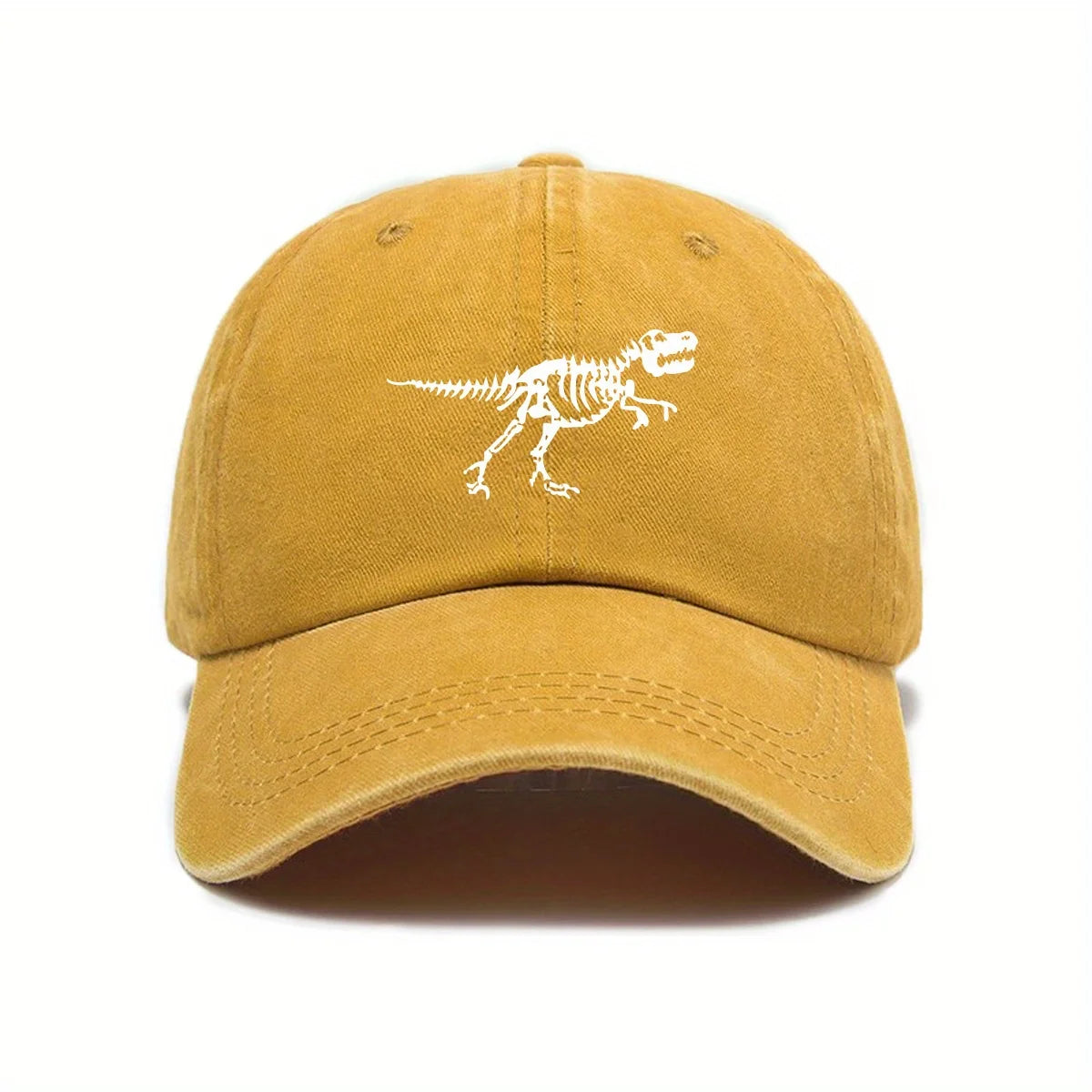Fashionable And Casual Dinosaur Skeleton Printed Baseball Cap