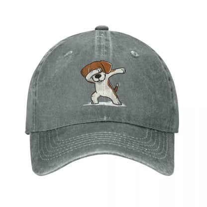Dabbing Beagle Vintage Washed Baseball Cap