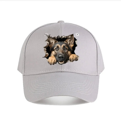 German Shepherd Ripped Wall Baseball Cap