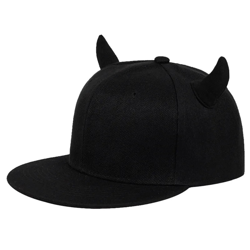 New Unisex Horns Snapback Hip-Hop Hats Spring And Autumn Baseball Caps