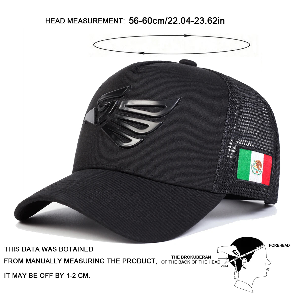 Unisex Mexican Eagle Label Baseball Caps