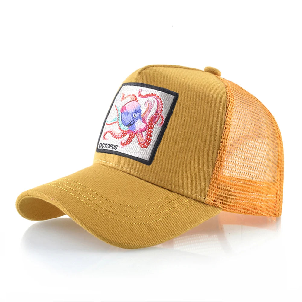 Unisex Baseball Cap With Octopus Patch For Men And Women Four Season