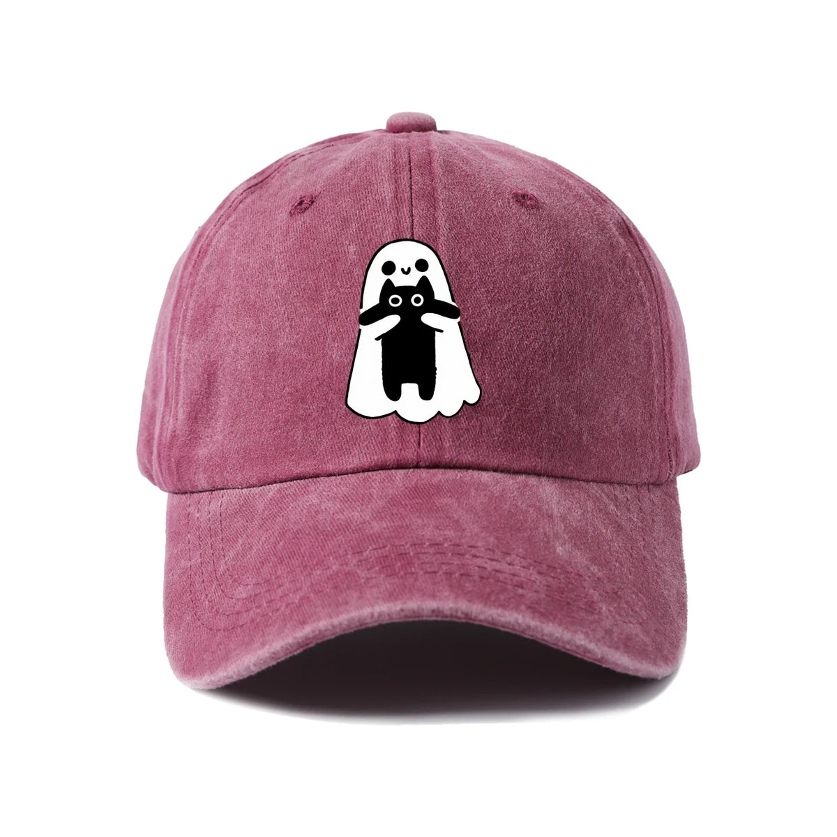 Ghost In Necktie Graphic Baseball Cap
