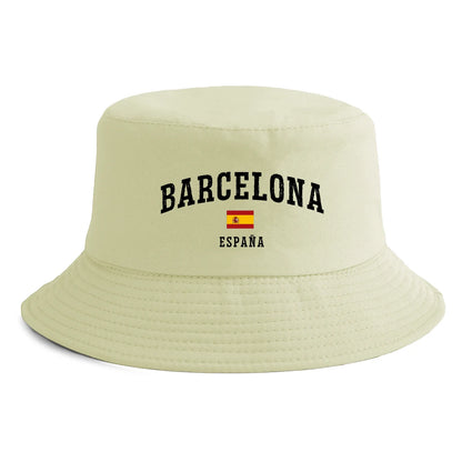 Unisex Barcelona España Flag Print Bucket Hat