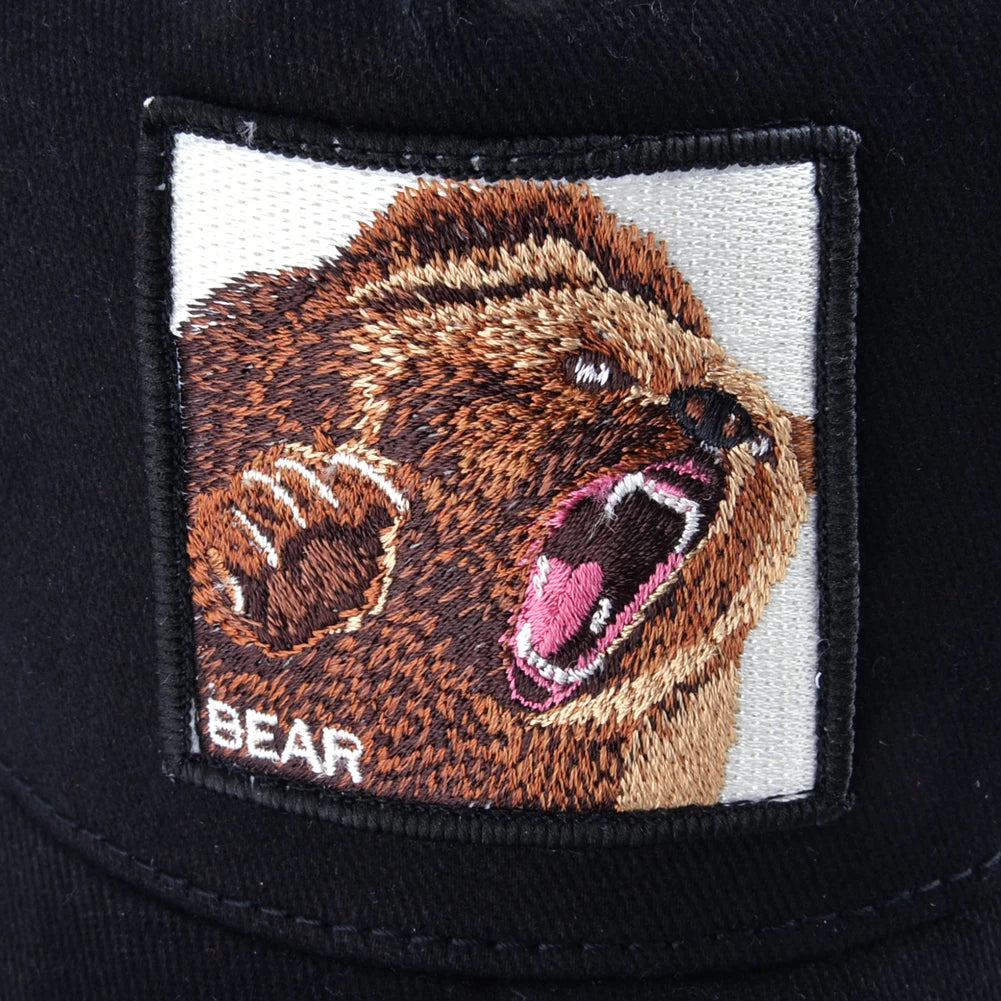 Four Seasons Snapback Baseball Cap Men Fashion Bear Embroidery