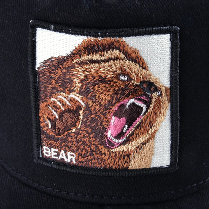 Four Seasons Snapback Baseball Cap Men Fashion Bear Embroidery