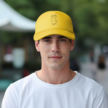 Pokemon Psyduck Pattern Trucker Hats Hip-Hop Mesh Baseball Caps