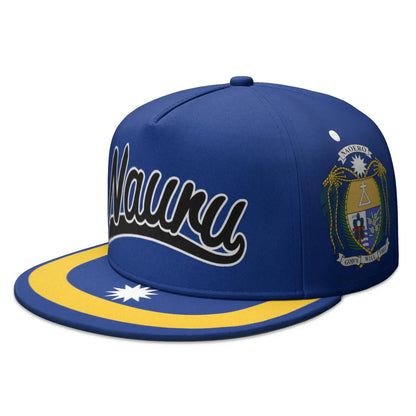 Nauru Free Custom Made Number Team Logo Snapback Cap