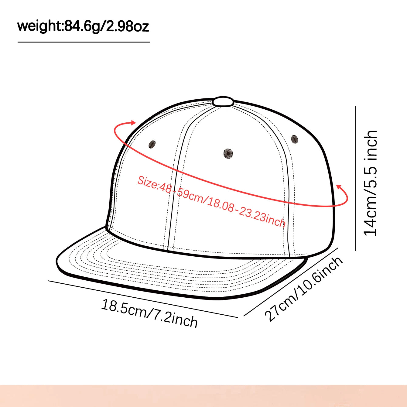 Two-Color Block Hip-Hop Cap Snapback Cap For Men And Women