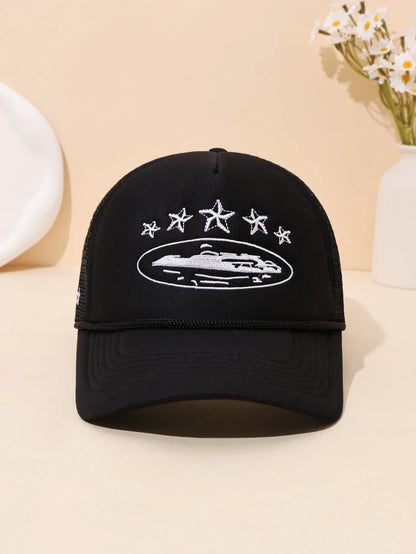 Fashionable Embroidered Baseball Hat Five Star Color