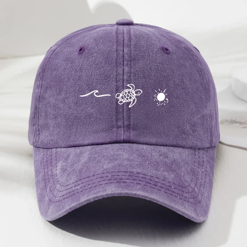 Turtle Pattern Printed Baseball Cap