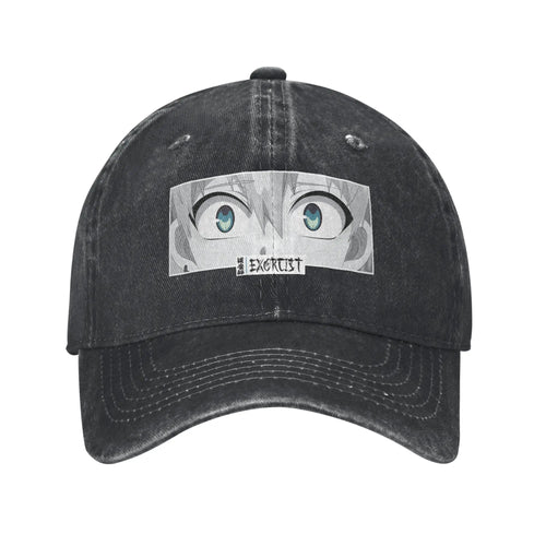 Exorcist Anime Eyes Monochrome Japanese Cozy Manga Fashion Baseball Cap