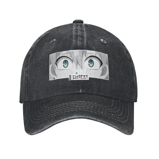 Exorcist Anime Eyes Monochrome Japanese Cozy Manga Fashion Baseball Cap
