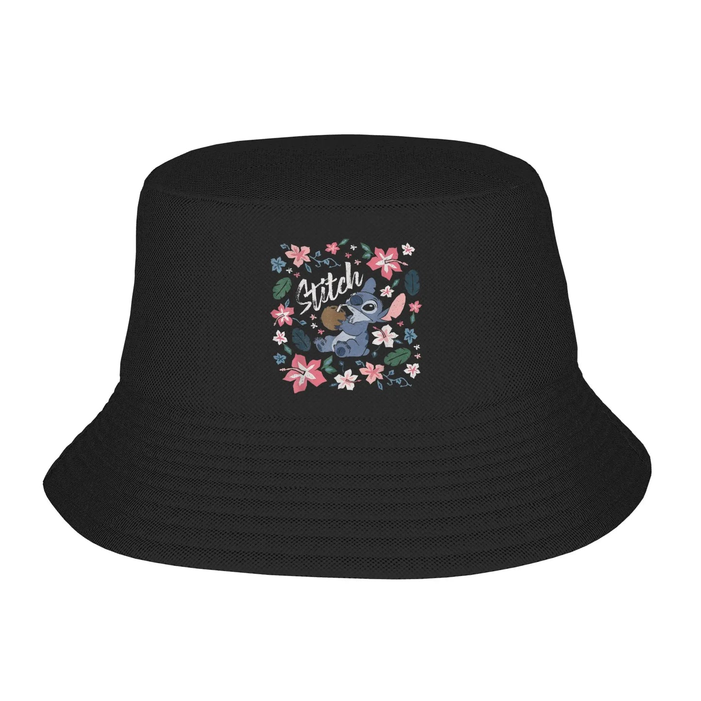 Stitch Christmas Bucket Hat For Unisex Summer Lilo Stitch Sun Hat Hip Hop Foldable