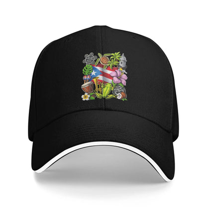 Spring Coqui Frog Puerto Rico Flag Puerto Rican Baseball Cap