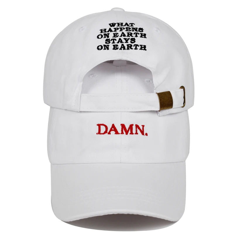 Unisex Spring summer Damn Hats Embroidered Earth Dad Hat Hip Hop