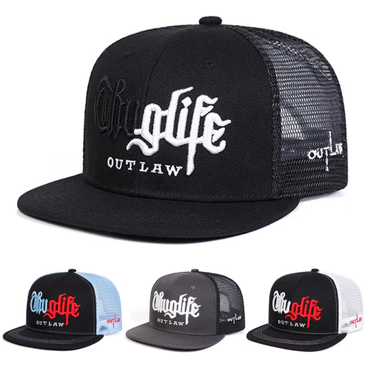 Personalized New Fashion Webhat Thug LIFE Embroidered Hip Hop Hat Snapback Hat
