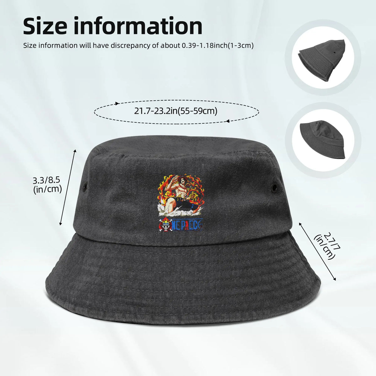 Travel One Piece Ace Fire Bucket Hat