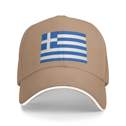 Greek Flag Greece Hellas Hellenic Sun Baseball Cap