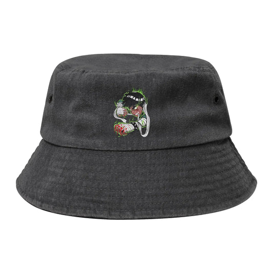 Unisex Washed Denim Bucket Hat Naruto Beach Hatwear