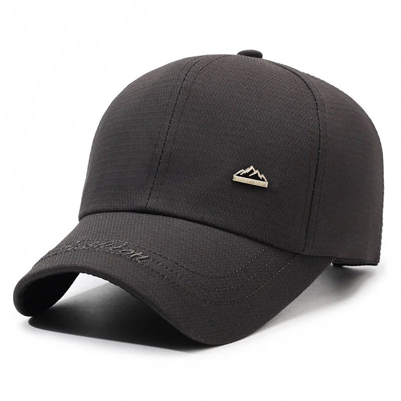 New Black Baseball Caps For Men Women Sunhat Solid Letter Sunscreen Cap