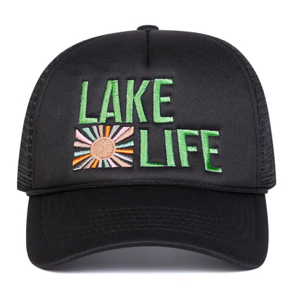 Unisex LAKE LIFE Letter Embroidery Baseball Caps