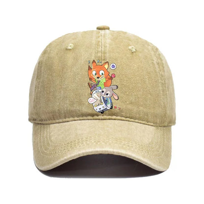 Cartoon Zootopia Printed Baseball Cap