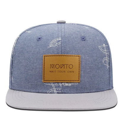 Fashion Men Women Baseball Leather Label Graffiti Letters Hip Hop Caps Unisex Snapback Cap