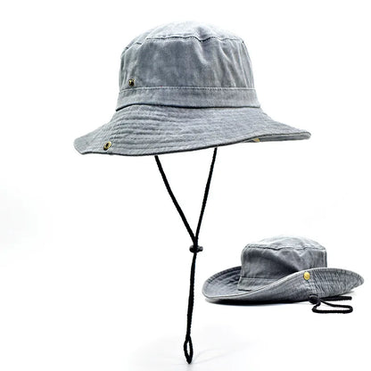 1PC Washed Cotton Bucket Hats Spring Summer Men Women