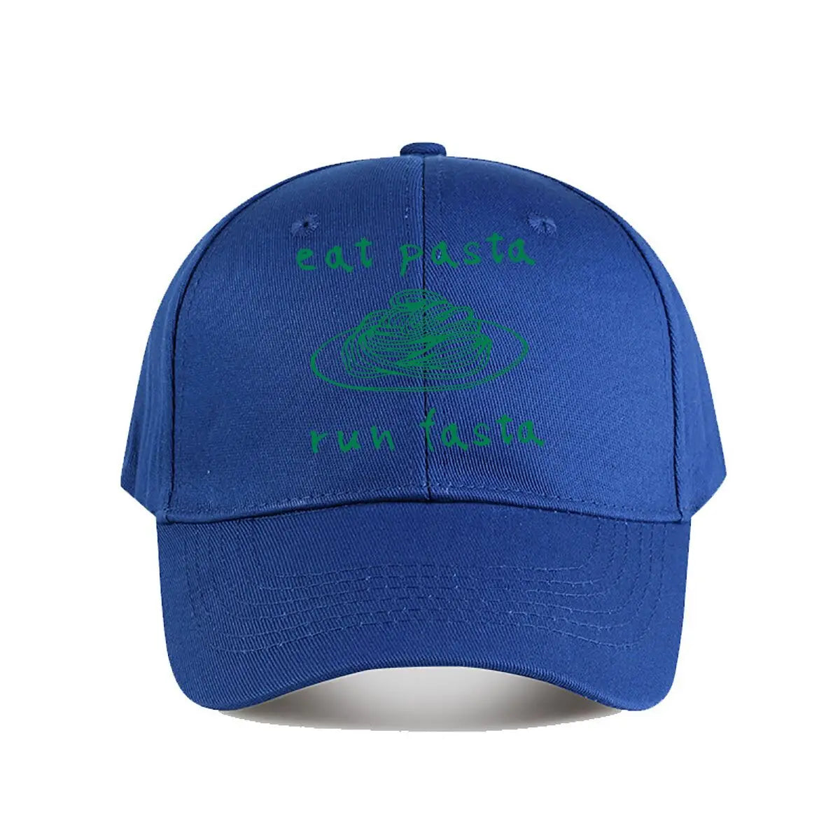 Pink Baseball Cap Eat Pasta Run Fasta Baseball Cap