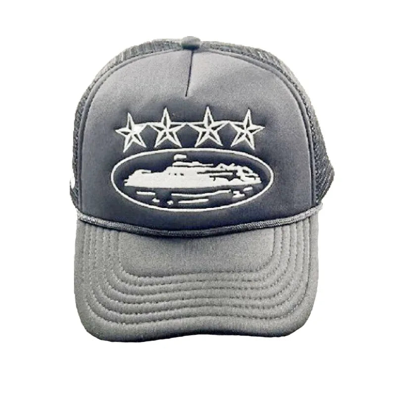 Unisex Men Women Cap Pentagram Embroidery Baseball Net