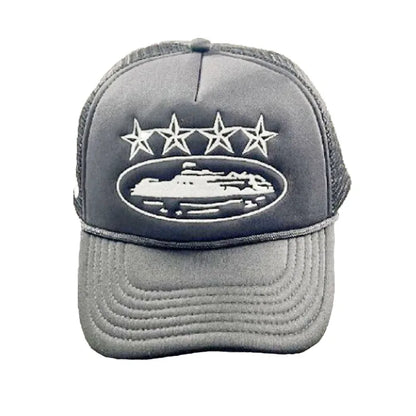 Unisex Men Women Cap Pentagram Embroidery Baseball Net