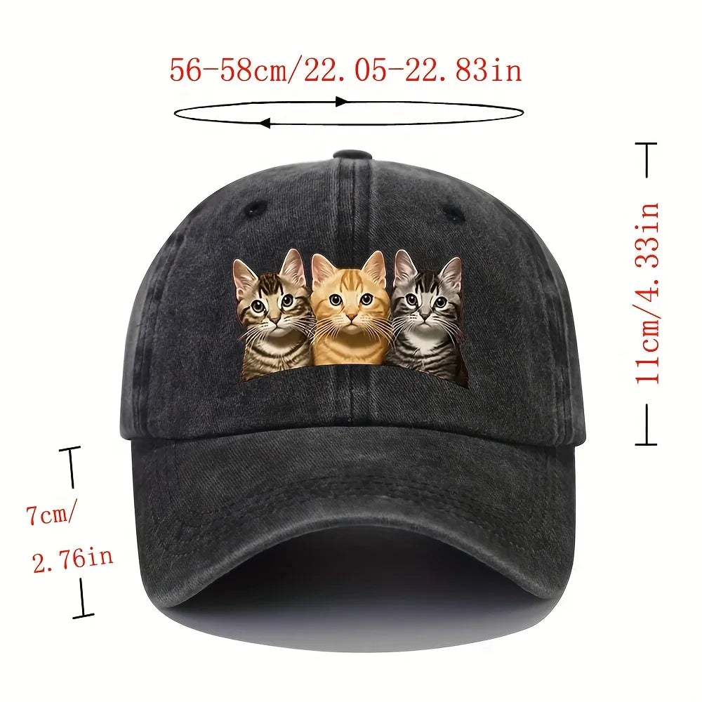Fashion Washed Cotton Denim Baseball Caps Men Women