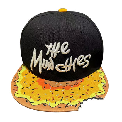 New Munchies Watermelon Donut Print Hat Embroidery Snapback Cap Men's Women's