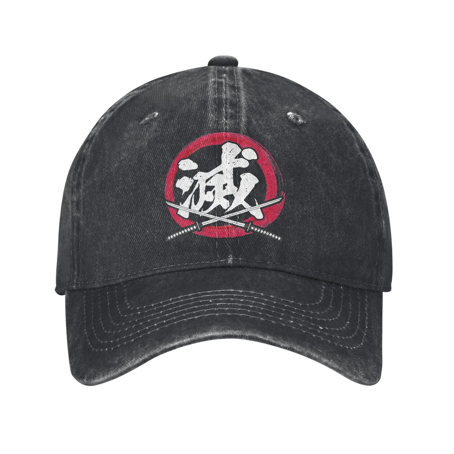 Vintage Demon Slayer Baseball Cap Destroy Kanji Japanese