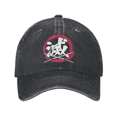 Vintage Demon Slayer Baseball Cap Destroy Kanji Japanese