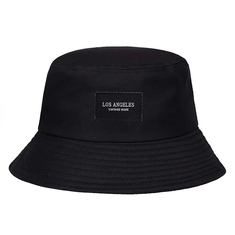 Unisex LOS ANGELES Letter Sticker Bucket Hats Fishermen Caps