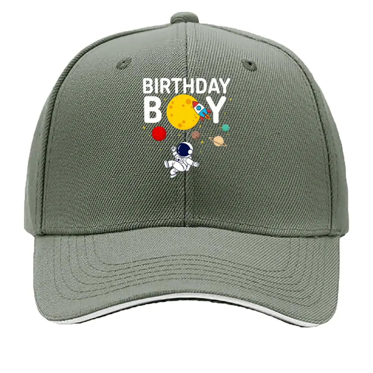 Astronaut Rocket Planet Moon Stars Space Cartoon Sandwich Baseball Cap