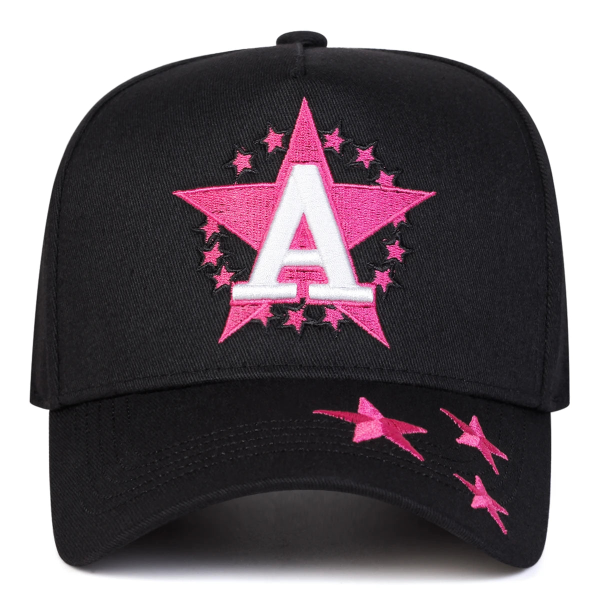 Unisex A Letter Pentagram Embroidery Baseball Caps Spring Autumn