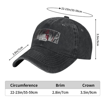 Divine Anime Eyes Monochrome Japanese Cozy Manga Fashion Baseball Cap