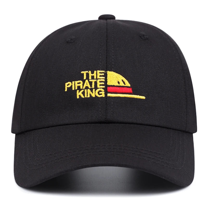 The Pirate King Letter Embroidery Vintage Distressed Baseball Caps