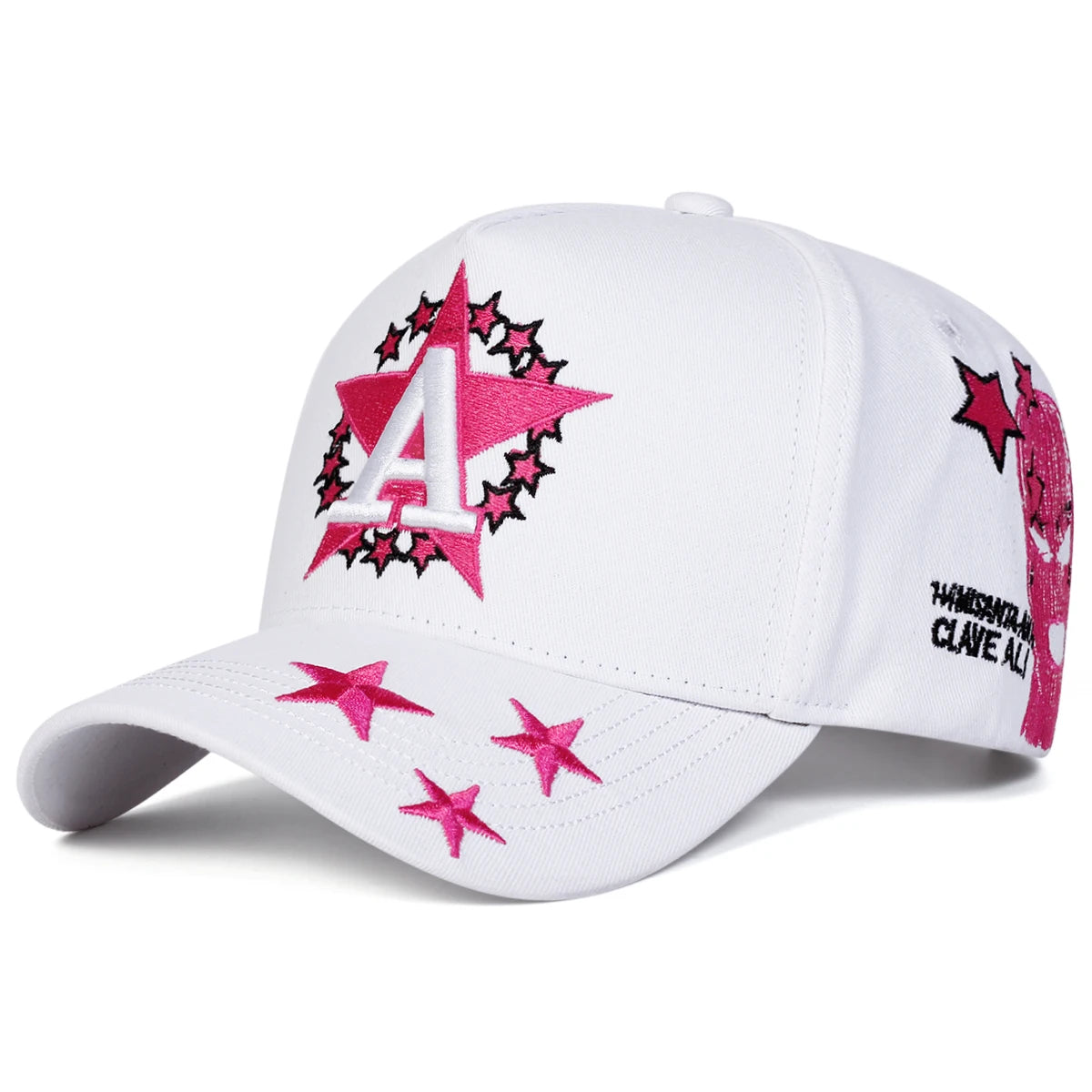Unisex A Letter Pentagram Embroidery Baseball Caps Spring Autumn