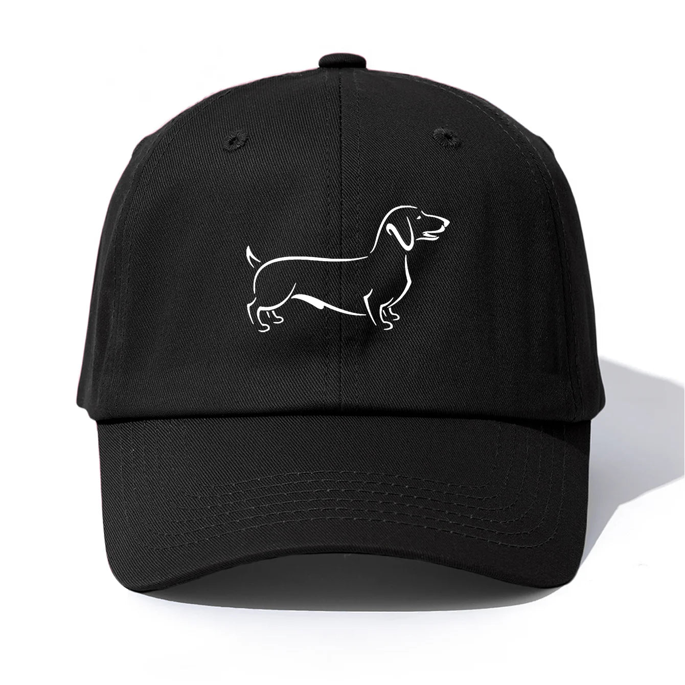 Dachshund Print Baseball Cap For Adults